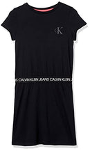 Girls' Short Sleeve Jersey Dress With Elastic Cinched Waist