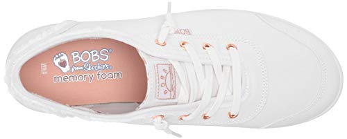 Skechers Womens Bobs B Cute Sneaker, White, 8 US