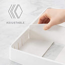 Food Container Lid Organizer, Large, Adjustable Plastic Lid Storage