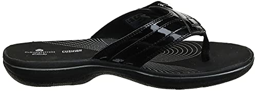 Women's Breeze Sea Flip-Flop, Black Synthetic Patent