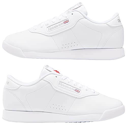 Reebok women's Princess Fashion Sneaker, White, 8.5 US