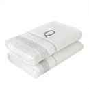 Casual Monogram Bath Towel, Q, 28x54, White