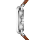 Fossil Men's Copeland Quartz Stainless Steel and Leather Three-Hand Watch