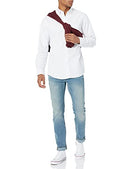 Men's Regular-fit Long-Sleeve Solid Pocket Oxford Shirt, White, Large
