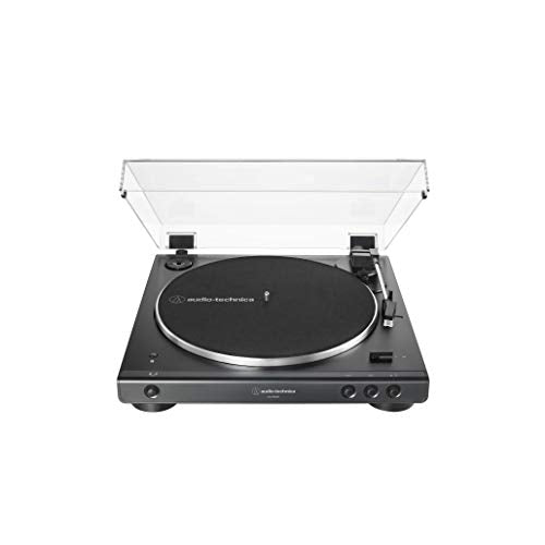 Fully Automatic Bluetooth Belt-Drive Stereo Turntable, Black, Hi-Fi, 2 Speed, Dust Cover, Anti-Resonance