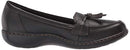 Clarks womens Ashland Bubble Slip On Loafer, Black, 8.5 Wide US