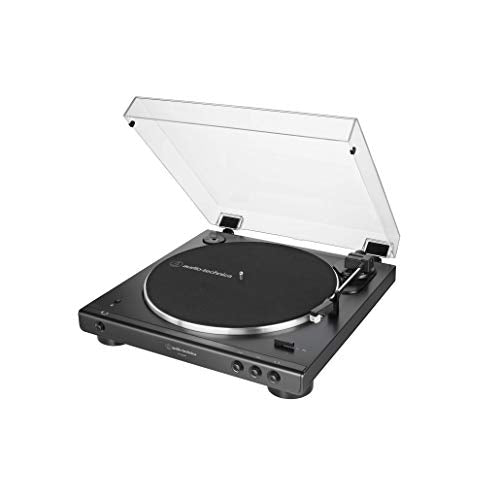 Fully Automatic Bluetooth Belt-Drive Stereo Turntable, Black, Hi-Fi, 2 Speed, Dust Cover, Anti-Resonance