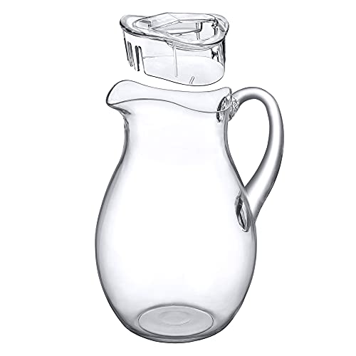 Amazing Abby - Bubbly - Acrylic Pitcher (72 oz), Clear Plastic Pitcher, BPA-Free and Shatter-Proof, Great for Iced Tea, Sangria, Lemonade, and More