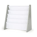 Grey/White Kids Book Rack Storage Bookshelf, 4 Tiers