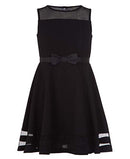 Calvin Klein Girls' Sleeveless Party Dress, Fit and Flare Silhouette, Round Neckline