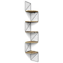 Corner Shelf Wall Mount of 5 Tier Rustic Wood Floating Shelves Wall Shelves