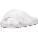 Girl's Soft Plush Lightweight House Slippers Non Slip Cross Band Slip on
