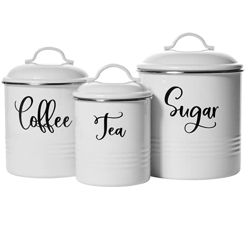 Home Acre Designs Kitchen Canisters Set of 3 - Airtight Tea, Sugar & Coffee Containers