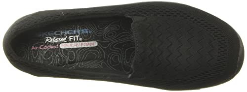 Skechers womens Reggae Fest Willows Flat, Black, 8 US