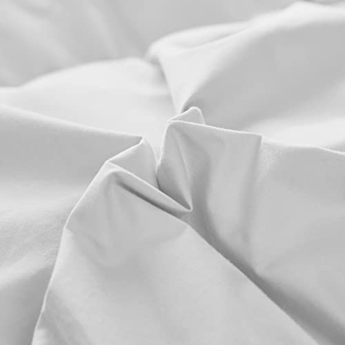 Feather Down Comforter Queen, 100% Cotton Fabric(White,90x90inches)