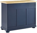 Crosley Furniture Madison Kitchen Island with Butcher Block Top, Navy