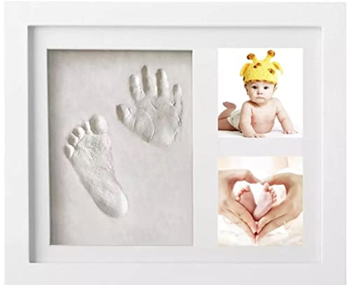 Baby Handprint and Footprint Maker Kit Keepsake for Newborn Boys & Girls, Baby Girl Gifts & Baby Boy Gifts, New Mom, Baby Shower Gifts, Baby Milestone Picture Frames Baby Registry, Nursery Decor, Memories, Arts and Crafts