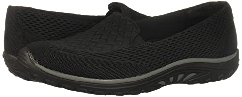 Skechers womens Reggae Fest Willows Flat, Black, 8 US