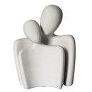 WANCHIY Modern Home Decor Lover Statues- 10'' Porcelain Sculptures for Shelf and Table Decor, Affectionate Couple Art Ceramic Sculpture- Romantic Figurine for Home, Bedroom, Livingroom, Office Decor