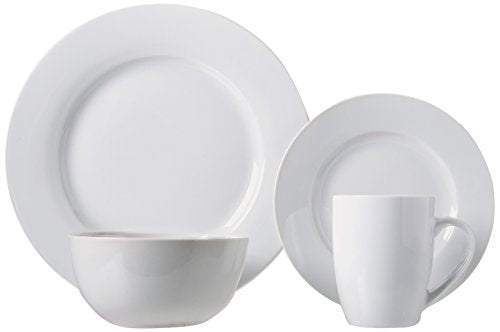16-Piece Porcelain Kitchen Dinnerware Set with Plates, Bowls and Mugs