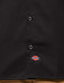 Men's Short Sleeve Work Big and Tall Button Down Shirt, Black, 5XL Plus UK