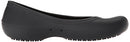 Crocs Women's At Work Ballet Flats| Slip Resistant Work Shoes, Black, 8 Women