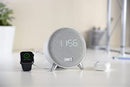 Bluetooth Digital Alarm Clock with Dual USB Charging and Ambient Nightlight for Kids