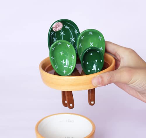 Cactus Ceramic Baking Weighing Spoon-Home Kitchen Ceramic