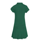 Big Short Sleeve Girls Interlock Polo Dress, Kids School Uniform Clothes