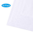 Men's Handkerchiefs 18 Pack 100% White Cotton Solid White Hankie