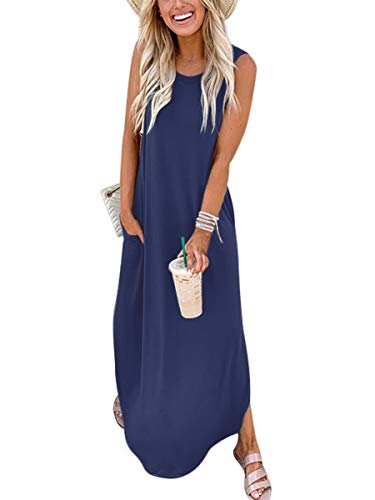 Women's Summer Casual Loose Sleeveless Dress Beach Cover Up