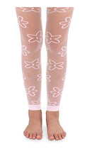 Jefferies Socks Girls 2-6X Daisy Footless Tights, Pink, 4-6 Years