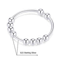 925 Sterling Silver Anti Anxiety Ring for Women Men Fidget Rings with Beads