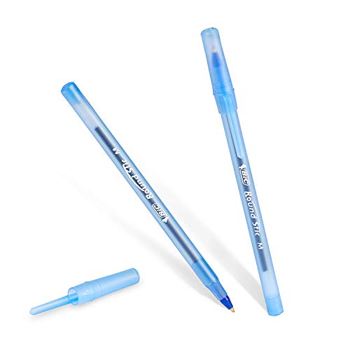 Large Bulk Pack of 240 Ink Pens, Bic Round Stic Xtra Life Ballpoint Pens Medium point 1.0 mm
