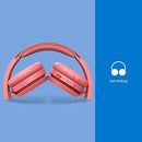 On-Ear Wireless Headphones with 32mm Drivers & BASS Boost on-Demand, Red