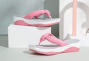 Jeossy Women's 58 Pink Flip Flops Sandals Slip on Summer Comfort Sandal Cotton Outdoor Shoes Size 8(DJY858 Pink 08)