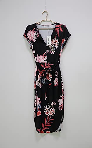 Womens Dresses Summer Casual V-Neck Floral Print Dress