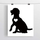 Black and White Wall Art Prints Bedroom Animal Cute Posters Dog Artwork Set of 3