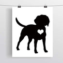 Black and White Wall Art Prints Bedroom Animal Cute Posters Dog Artwork Set of 3