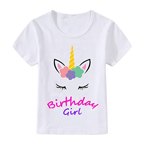 Little Girls Layered Tulle Rainbow Tutu Skirt with Unicorn T-Shirt,Headband and Birthday Sash (Deep Purple, 2-3T)