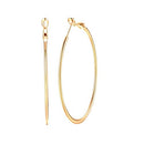 Dainty 70mm 14K Yellow Gold Silver Big Large Hoop Earrings Sensitive Ears