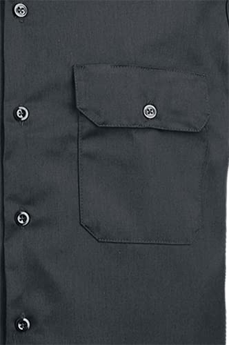 Short Sleeve work utility shirts, Black, XX-Large US