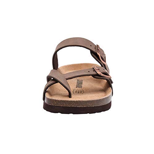 Women's Luna Low Heel Slide Sandals Brown 9 M