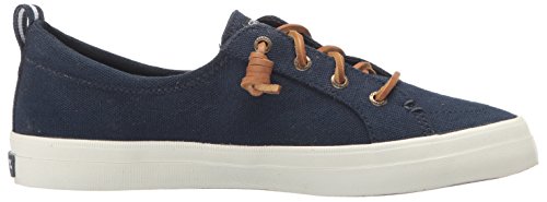 Sperry Womens Crest Vibe Linen Sneaker, Navy, 7