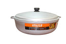 IMUSA USA 17.9Qt JUMBO Traditional Colombian Caldero (Dutch Oven) for Cooking and Serving, Silver, 17.9 Quart