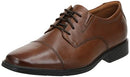 Clarks Men's Tilden Cap Oxford Shoe Dark Tan Leather 9 M