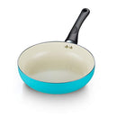 Ceramic coating cookware set, 10-Piece, Turquoise