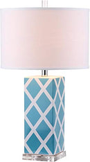 Modern Contemporary Light Blue 27-inch Home Office Desk Table Lamp