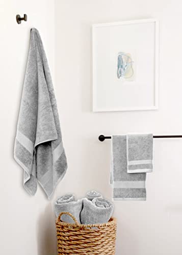 Bath Towels 600 GSM Grey 100% Cotton - Premium Highly Absorbent, Super Soft, and Plush - Towels