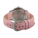 Minnie Mouse Time Teacher Stainless Steel Watch with Pink Leather Band